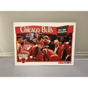 Michael Jordan 1991-1992 NBA Hoops #277 - Chicago Bulls - 1991 NBA Champions